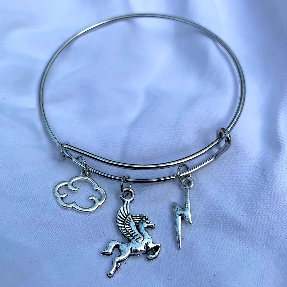 Brand New! Handmade! Adjustable Charm Bangle Bracelet!